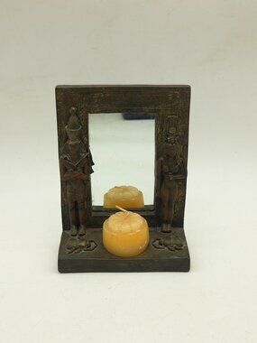 Vintage Table Mirror Ancient Egyptian Theme